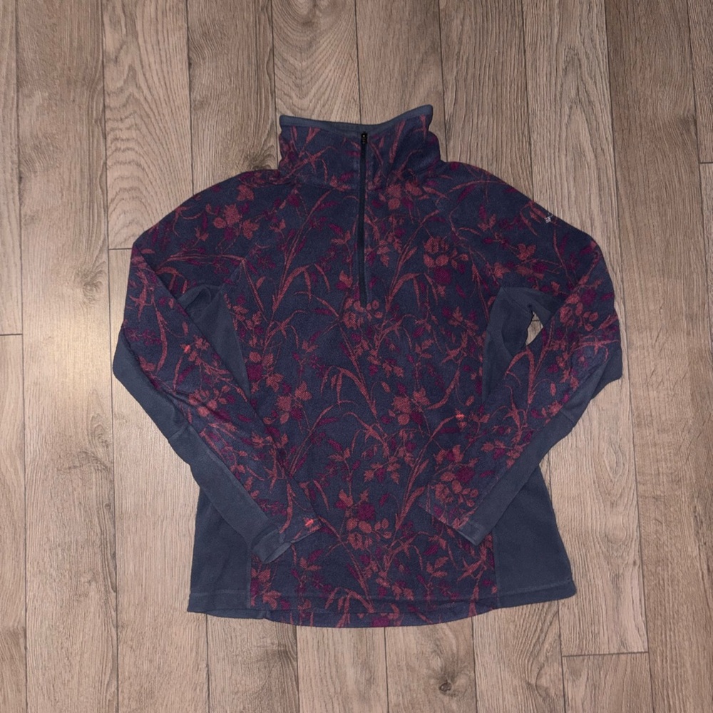 Columbia Women's Sweater - Navy and Burgundy
